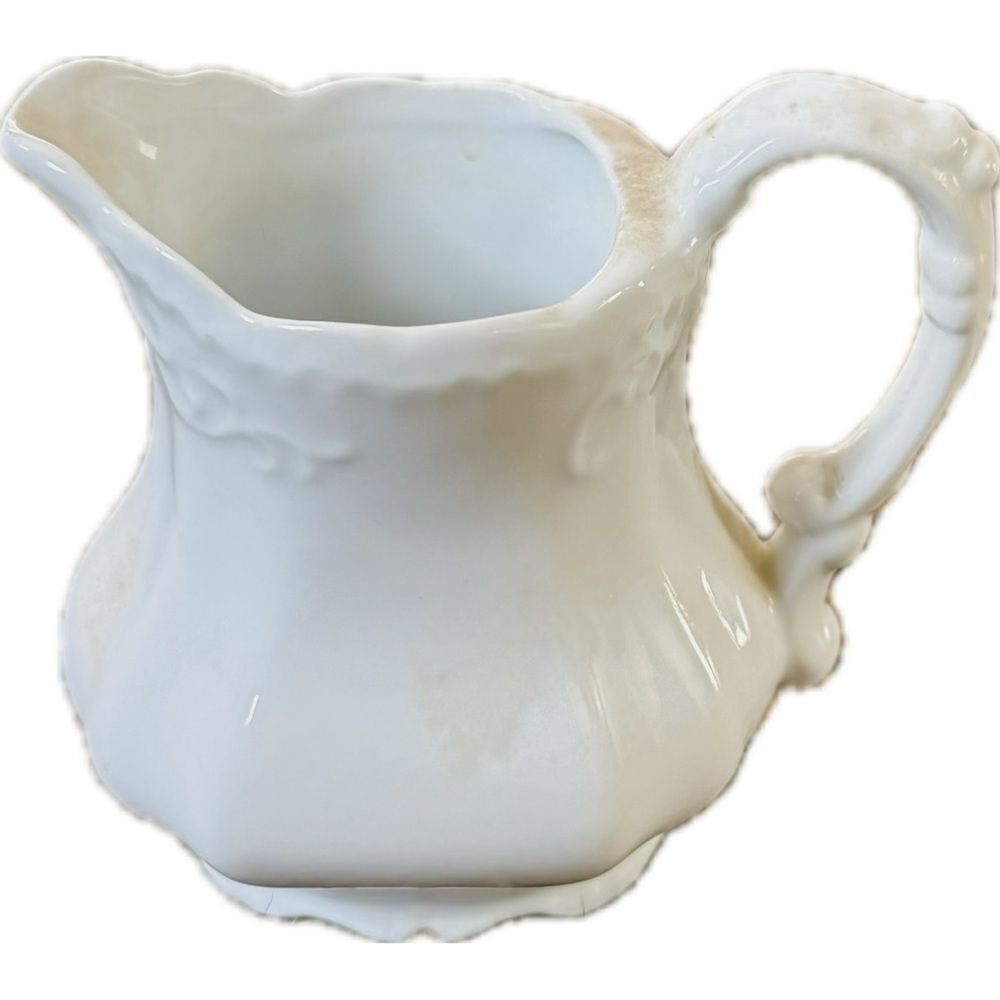 Vintage White‎ Porcelain Creamer Pitcher - Made in China